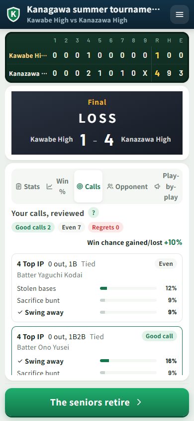 Hakkyu Sannen screenshot: Your calls, reviewed